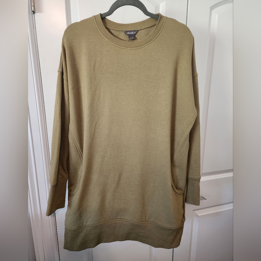 Eddie Bauer Olive Long Sleeve Dress